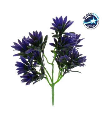 GloboStar® PURPLE MAKI 78282 Τεχνητό Φυτό Ποδόκαρπος Μωβ - Μπουκέτο Διακοσμητικών Φυτών - Κλαδιών με Φύλλωμα Μωβ Υ28cm